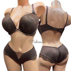 Victorias Secret Set Very Sexy Bombshell Add-2-Cups Push Up bra & Cheeky 34D / M